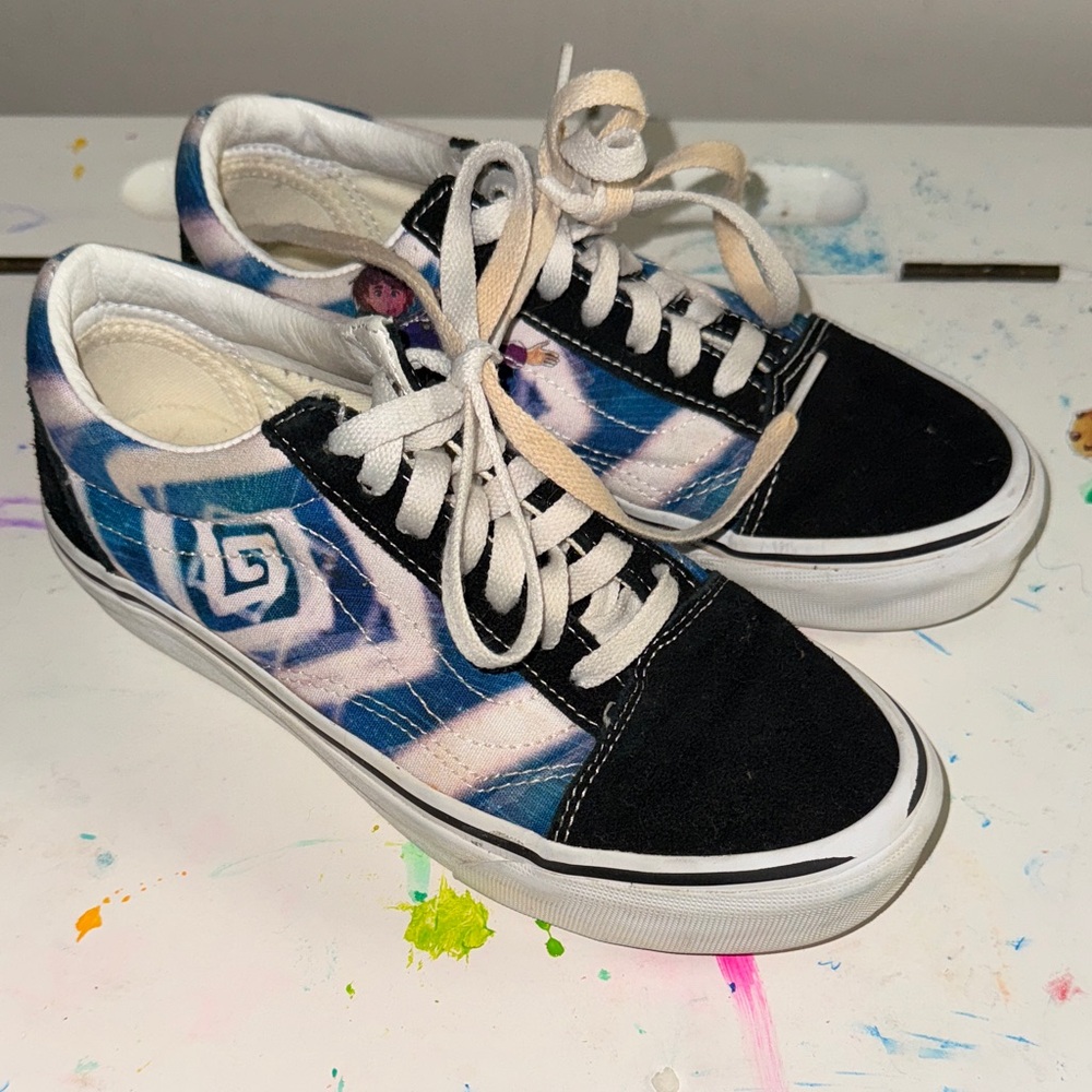 Blue and Black Tie-Dye VANS